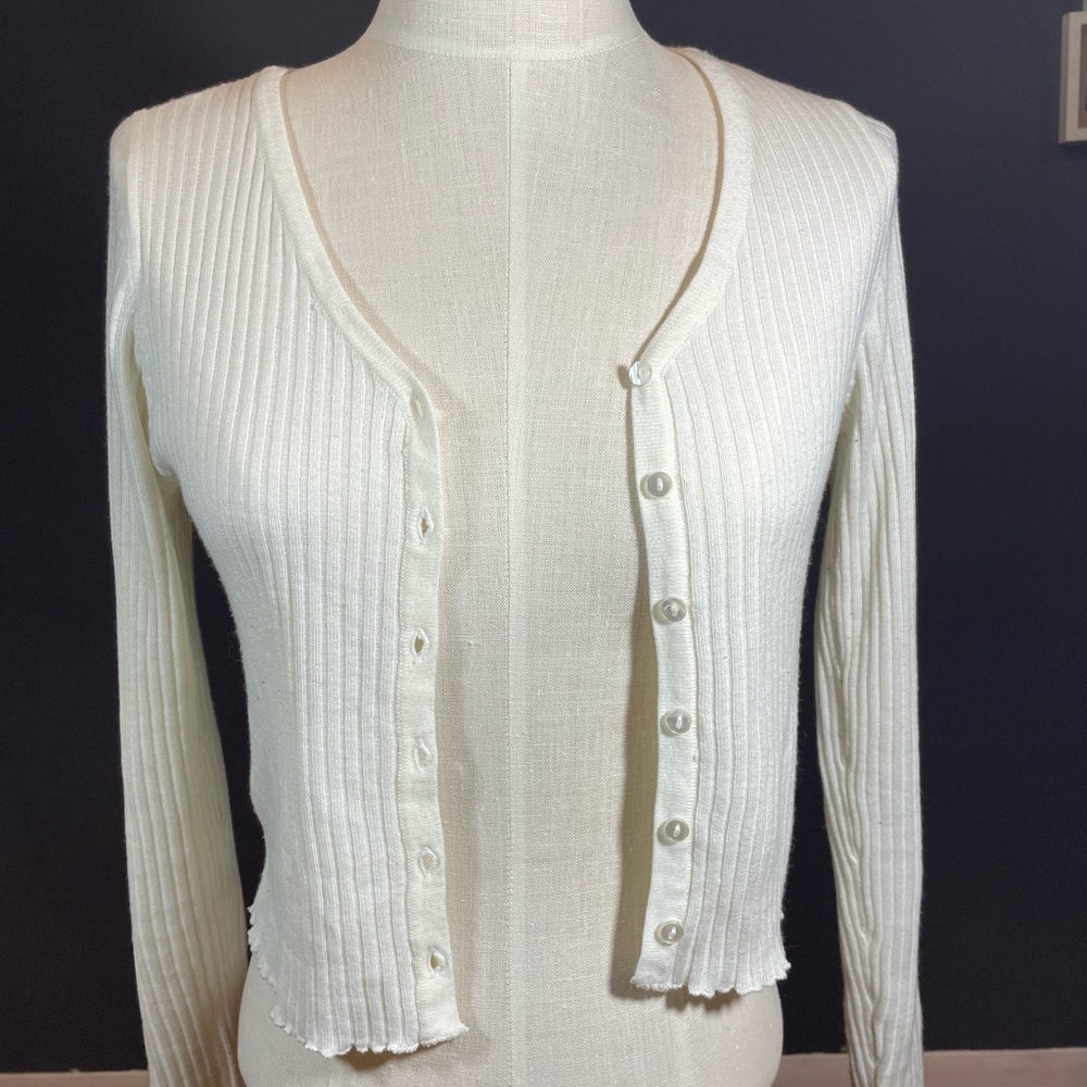 So striped button down crop top